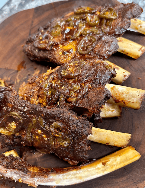 Smoked Huckleberry Buffalo Ribs - Jackson Hole Buffalo Meat