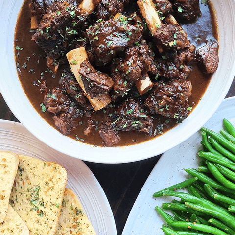Elk Short ribs Recipe with beans 