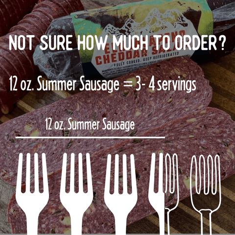Elk Summer Sausage: Jalapeno Cheddar - Jackson Hole Buffalo Meat