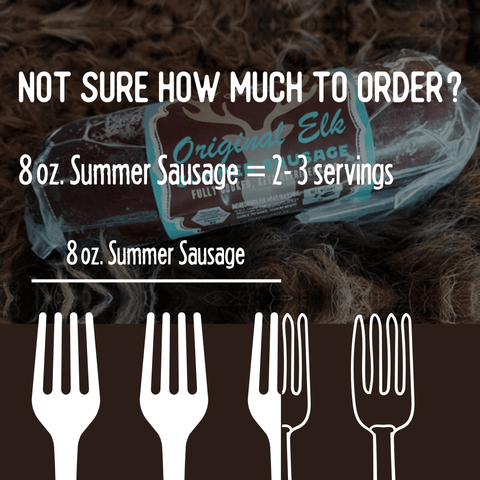 Elk Summer Sausage: Original - Jackson Hole Buffalo Meat