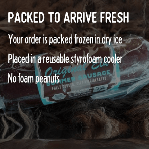 Elk Summer Sausage: Original - Jackson Hole Buffalo Meat