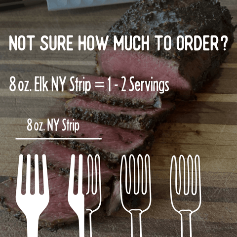 Elk New York Strip Steaks - Jackson Hole Buffalo Meat