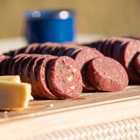 Elk Summer Sausage: Jalapeno Cheddar