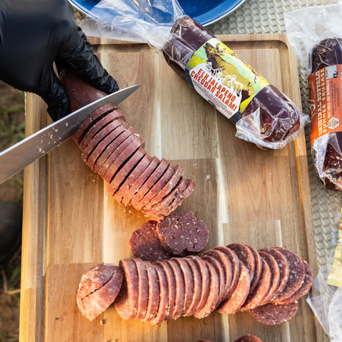 Elk Summer Sausage: Jalapeno Cheddar
