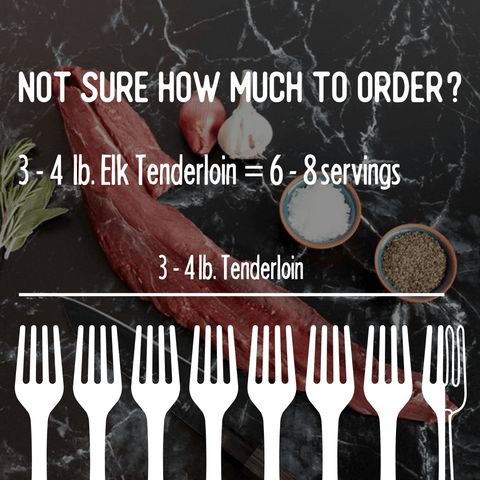 Rocky Mountain Elk Tenderloin - Jackson Hole Buffalo Meat
