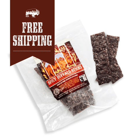 Buffalo Spicy Sticks 3oz - Jackson Hole Buffalo Meat
