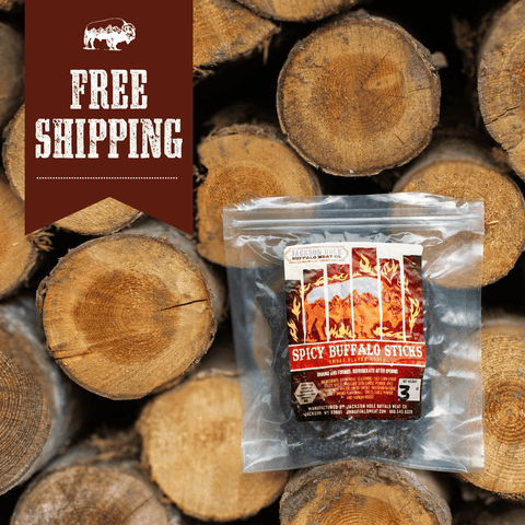 Buffalo Spicy Sticks 3oz - Jackson Hole Buffalo Meat