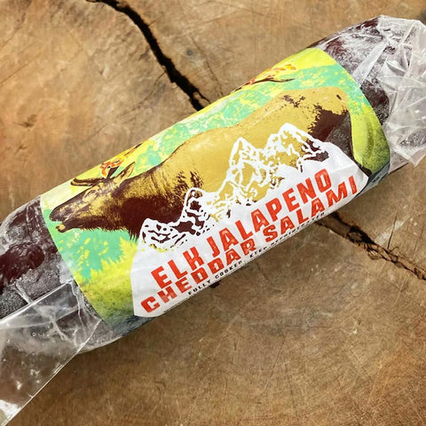 Elk Summer Sausage: Jalapeno Cheddar - Jackson Hole Buffalo Meat