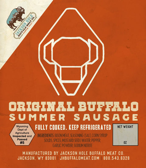 Buffalo Summer Sausage - Jackson Hole Buffalo Meat