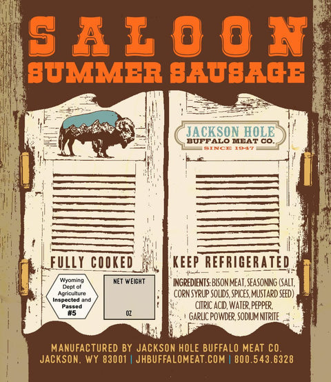 Buffalo Summer Sausage - Jackson Hole Buffalo Meat