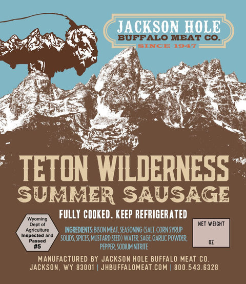 Buffalo Summer Sausage - Jackson Hole Buffalo Meat