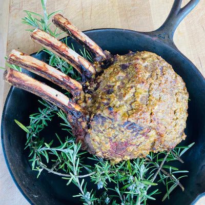 Rosemary Mustard Crusted Rack of Elk - Jackson Hole Buffalo Meat