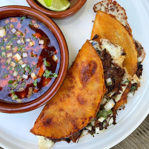 Elk Chuck Quesabirria Tacos - Jackson Hole Buffalo Meat
