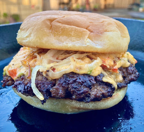 Buffalo Smash Burgers with Pickled Pimento Cheese - Jackson Hole Buffalo Meat