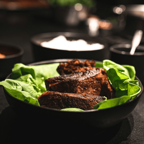 BISON BO SSAM with Ginger Scallion Sauce and Daikon/Carrot Pickles - Jackson Hole Buffalo Meat