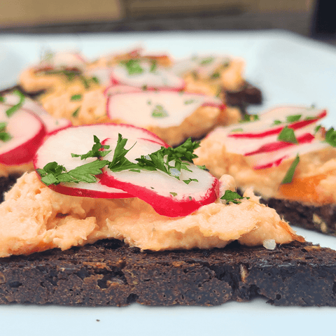 Smoked Trout with Wasabi on Toast - Jackson Hole Buffalo Meat