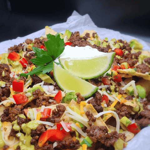 Loaded Ground Buffalo Meat Nachos - Jackson Hole Buffalo Meat