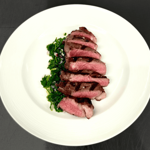 Grilled NY Strip Bison Steak - Jackson Hole Buffalo Meat