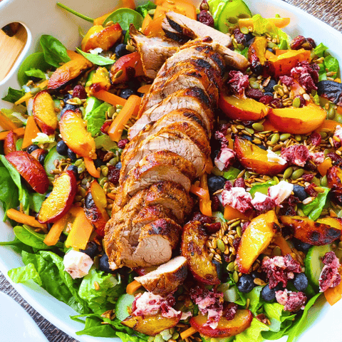 Wild Boar Tenderloin on a salad