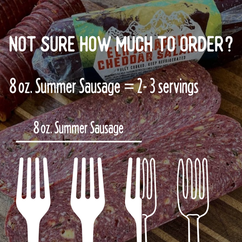 Elk Summer Sausage: Jalapeno Cheddar