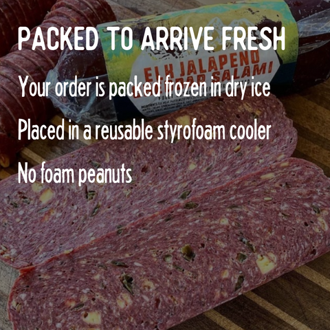 Elk Summer Sausage: Jalapeno Cheddar