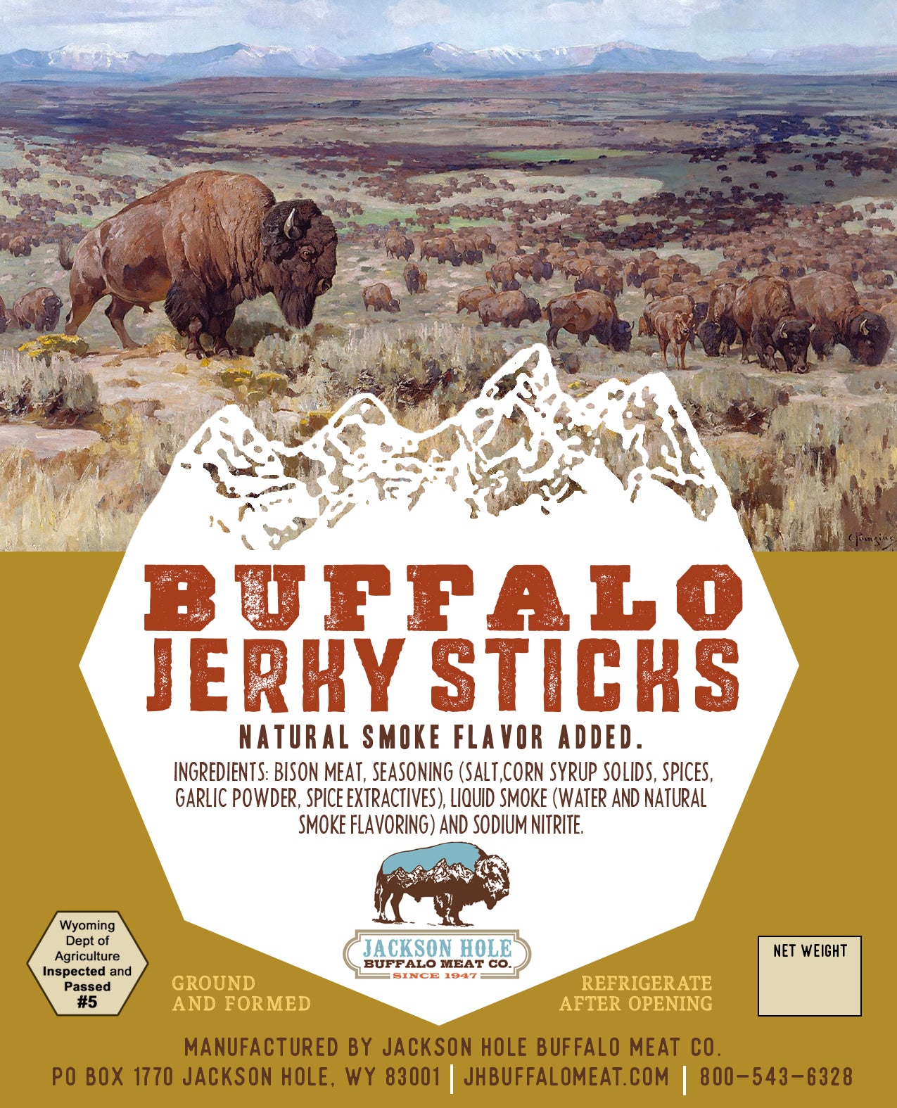 Buy Buffalo Jerky Sticks Savory Bison Jerky Sticks for Sale Jackson Hole Buffalo Meat